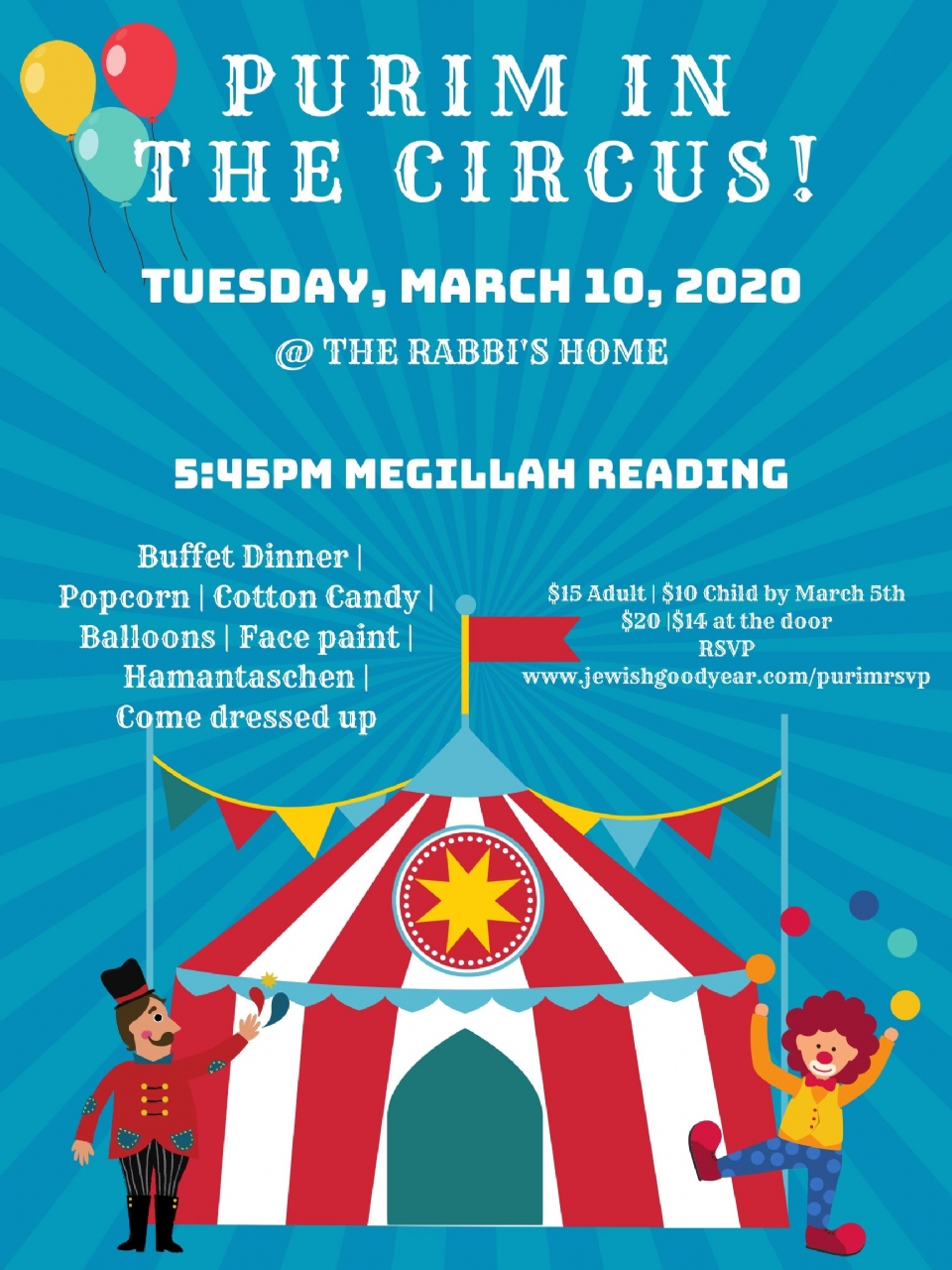 Purim in the Circus @ At the Rabbi's home